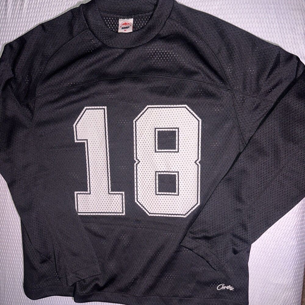 Corteiz Mesh Jersey Black 18 Football Style Shirt size Medium HMP